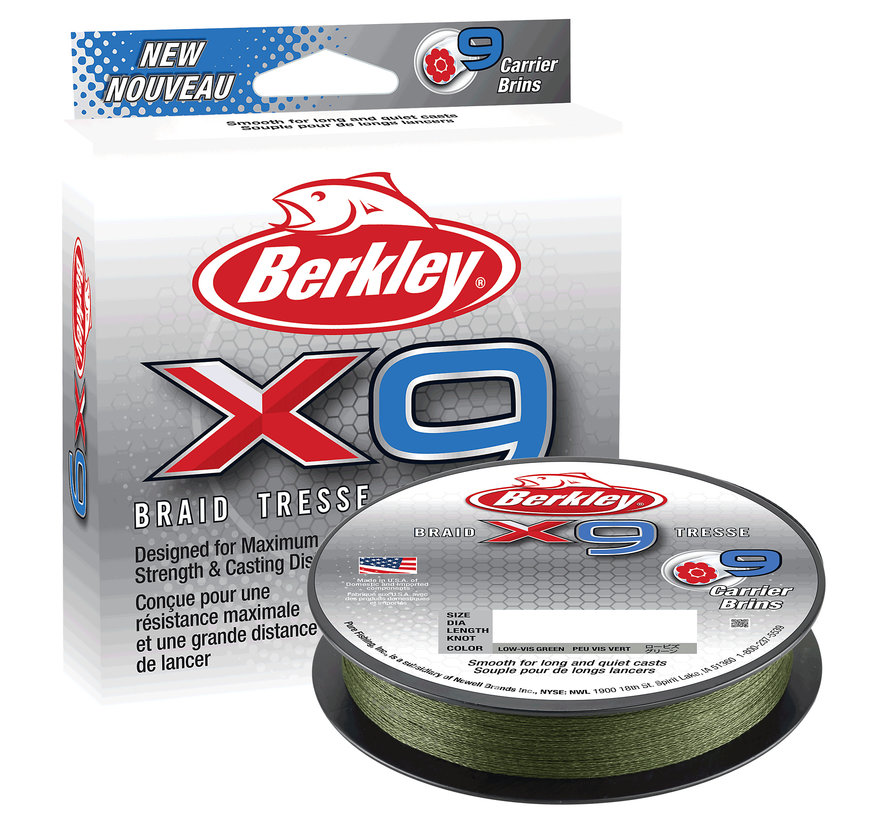 BERKLEY X9 Low Vis Green 150m