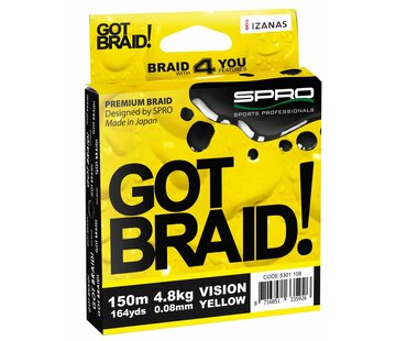 SPRO SPRO Got Braid! Yellow (0.10-0.20mm) (150m)