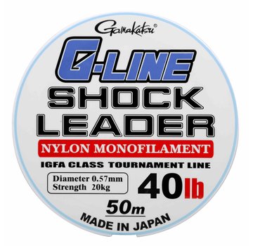 Gamakatsu GAMAKATSU G-LINE Shock Leader (0.47-0.70mm) (50m)