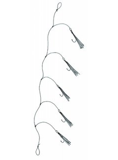 ALBATROS HENGELSPORT Makreel onderlijn 5 haken Mixed Glitter