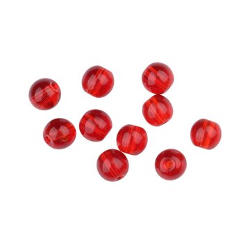 SPRO Rnd Glass Beads Red Ruby (10stuks)