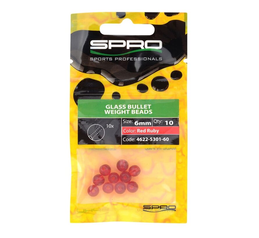 Rnd Glass Beads Red Ruby (10stuks)