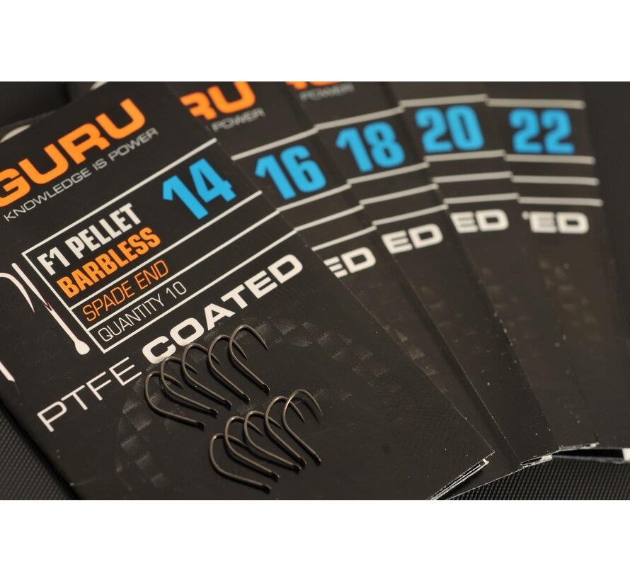 F1 Pellet Hook (Barbless/Spade End) (10stuks)