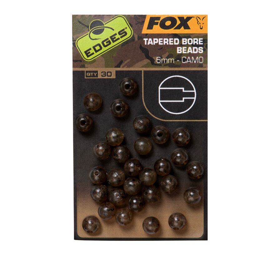 Camo Tapered Bore Beads x30