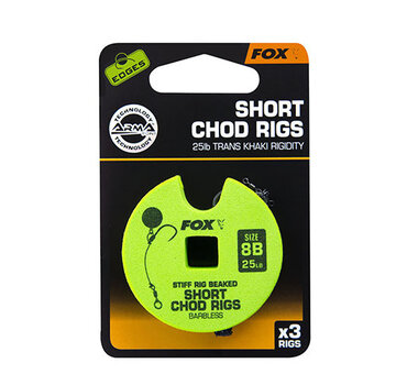 FOX Short Chod Rig Barbless 25Lb (3stuks)