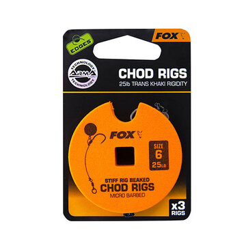 FOX Standard Chod Rig Barbed 25Lb (3stuks)