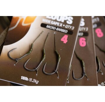 KORDA Loop Rigs Df Wide Gape X 18Lb (3stuks)