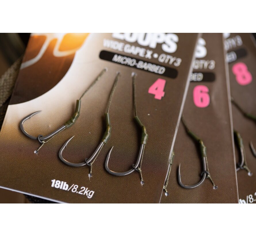 Loop Rigs Df Wide Gape X 18Lb (3stuks)