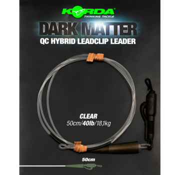 KORDA Dark Matter Leader QC Hybrid Clip (50cm)