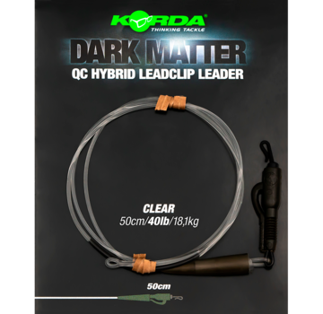 KORDA KORDA Dark Matter Leader QC Hybrid Clip 50 cm