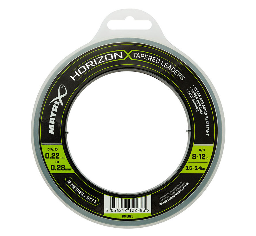 Horizon X Tapered Shock Leader - Feeder Voorslag (5stuks)