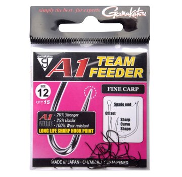 GAMAKATSU A1 Team Feeder Hooks Fine Carp (15stuks)