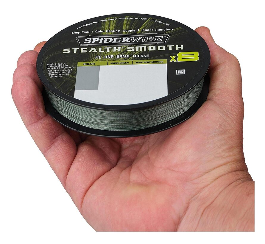 Stealth Smooth 8 Moss Green - Gevlochten Lijn (150m