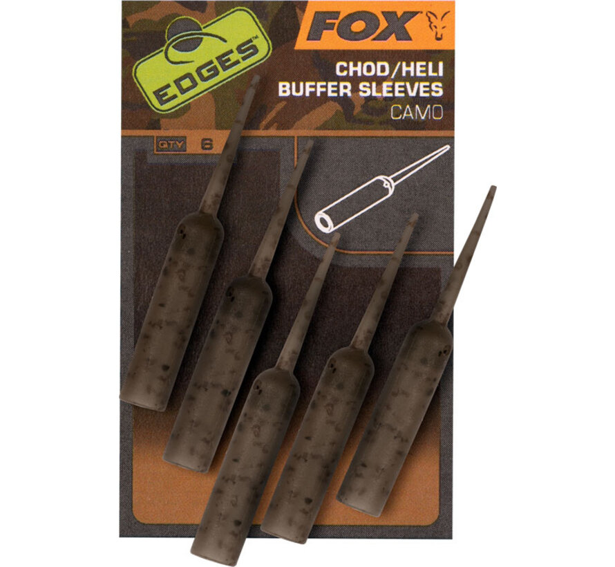 Camo Naked Chod/Heli Buffer Sleves (6stuks)