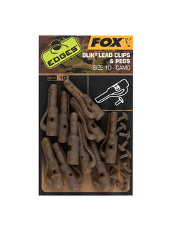 FOX Edges Camo Slik Lead Clip + Pegs (size 10) (10stuks)