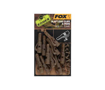FOX Edges Camo Slik Lead Clip + Pegs (size 10) (10stuks)