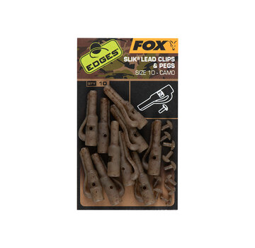 FOX Edges Camo Slik Lead Clip + Pegs (size 10) (10stuks)
