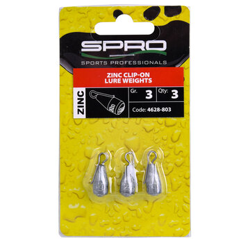 SPRO SPRO ZINC CLIP-ON LURE WEIGHTS 3PC