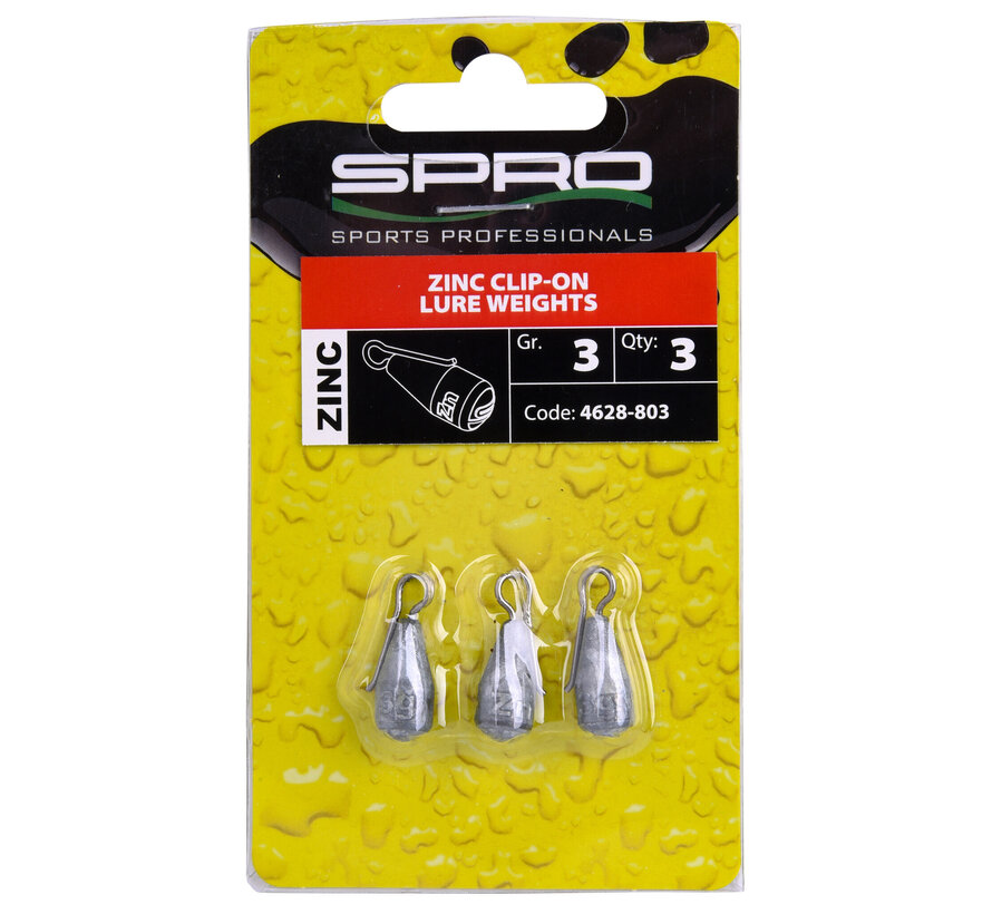 Zinc Clip-On Lure Weights (3stuks)