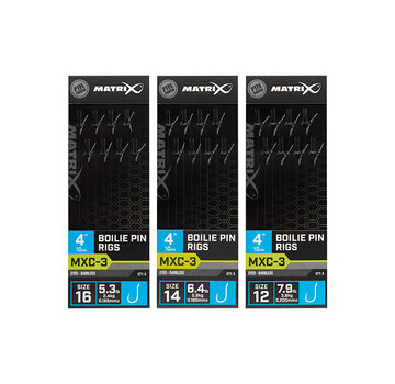 MATRIX MXC-3 Boilie Pin Rigs Barbless 10cm (8stuks)