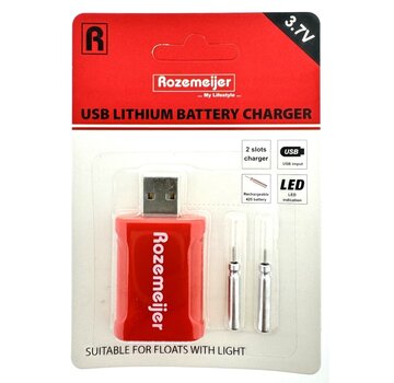 ROZEMEIJER USB Lithium Battery Charger Incl. 2stuks Oplaadbare Batterijen