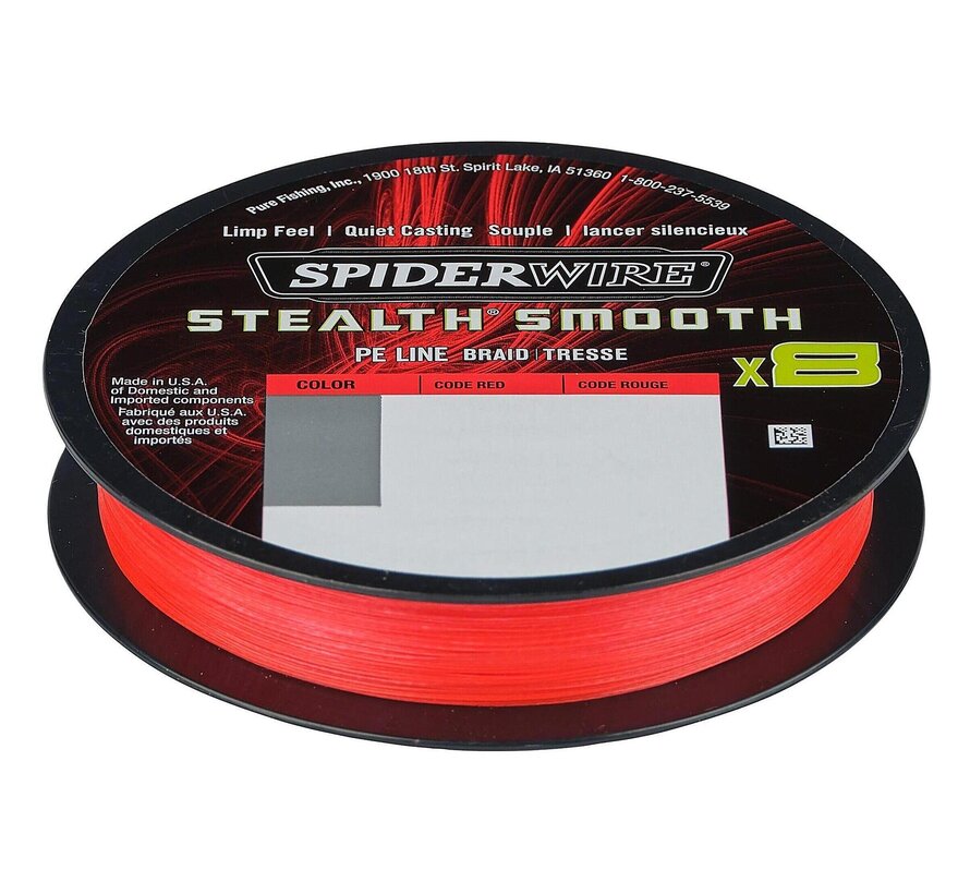 Stealth Smooth 8 Code Red - Gevlochten Lijn (150m)