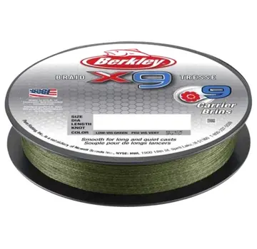 BERKLEY X9 Low Vis Green - Gevlochten Lijn (300m)