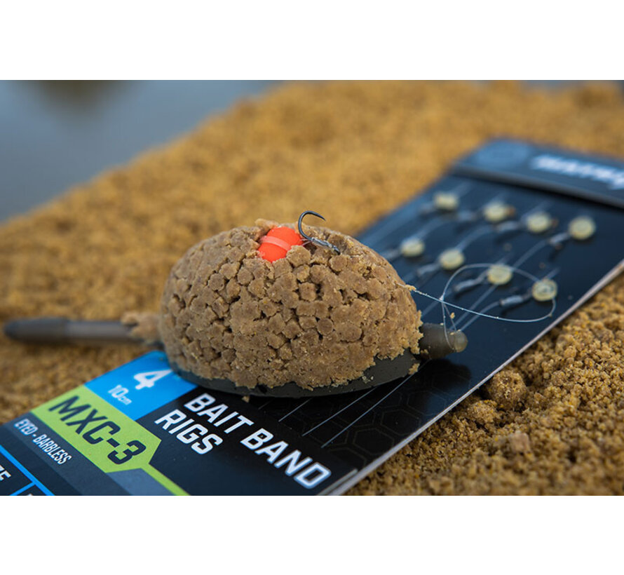 MXC-3 Bait Band Rigs Barbless 10cm (8stuks)