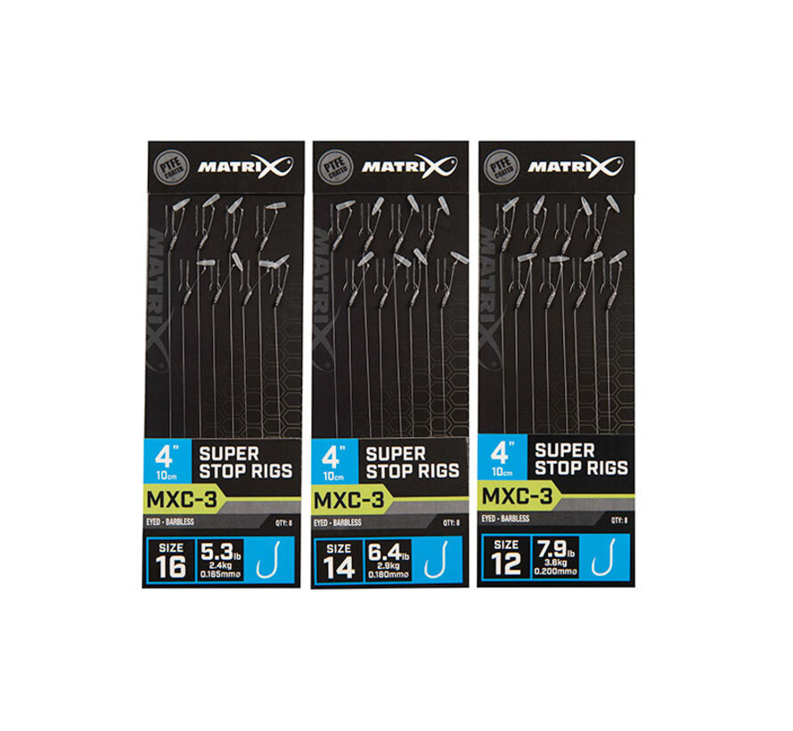 MXC-3 Super Stop Rigs Barbless 10cm (8stuks)