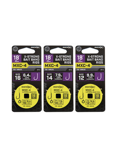 MATRIX MXC-4 X-Strong Bait Band Rigs Barbless 45cm (8stuks)