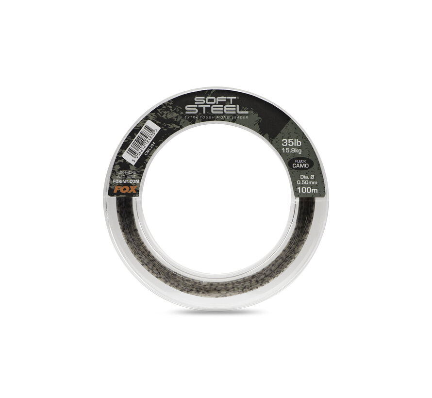 Soft Steel Fleck Camo Leader - Karper Voorslag (100m)