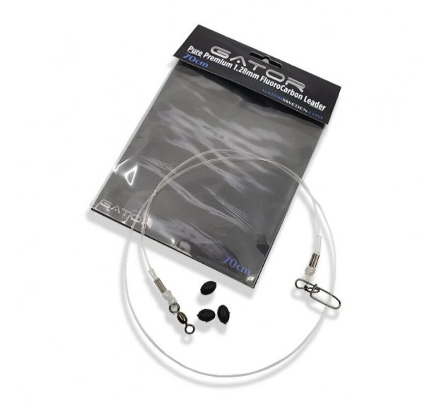 Elite Fluoro Carbon Snoek Onderlijn (70cm) (1.28mm)