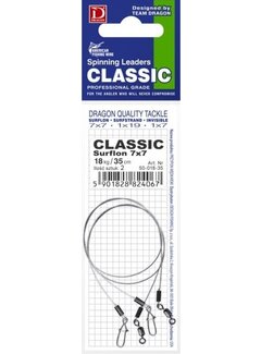 DRAGON 7x7 AFW Stalen Snoek Onderlijn (2stuks)