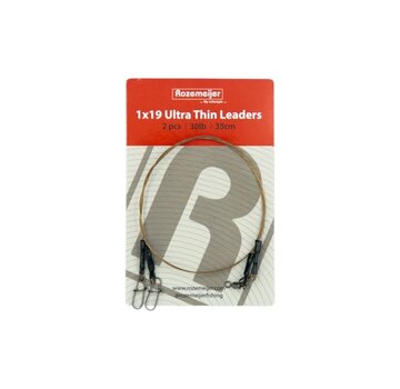 ROZEMEIJER 1x19 Super Dunne Stalen Onderlijn (35cm) (2stuks)