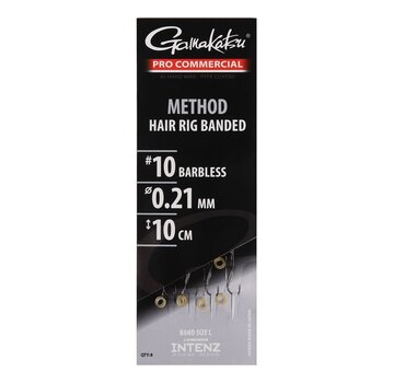 GAMAKATSU Pro Commercial Method Eyed Ready Rigs Banded 10cm (8stuks)