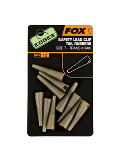 FOX Lead Clip Tail Rubbers Khaki (size 7) (10stuks)