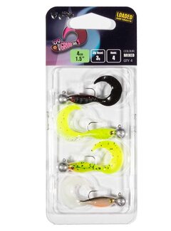 FOX RAGE Micro Grub Tail Mix UV Loaded Lure Pack (4cm) (3gr) (4stuks)