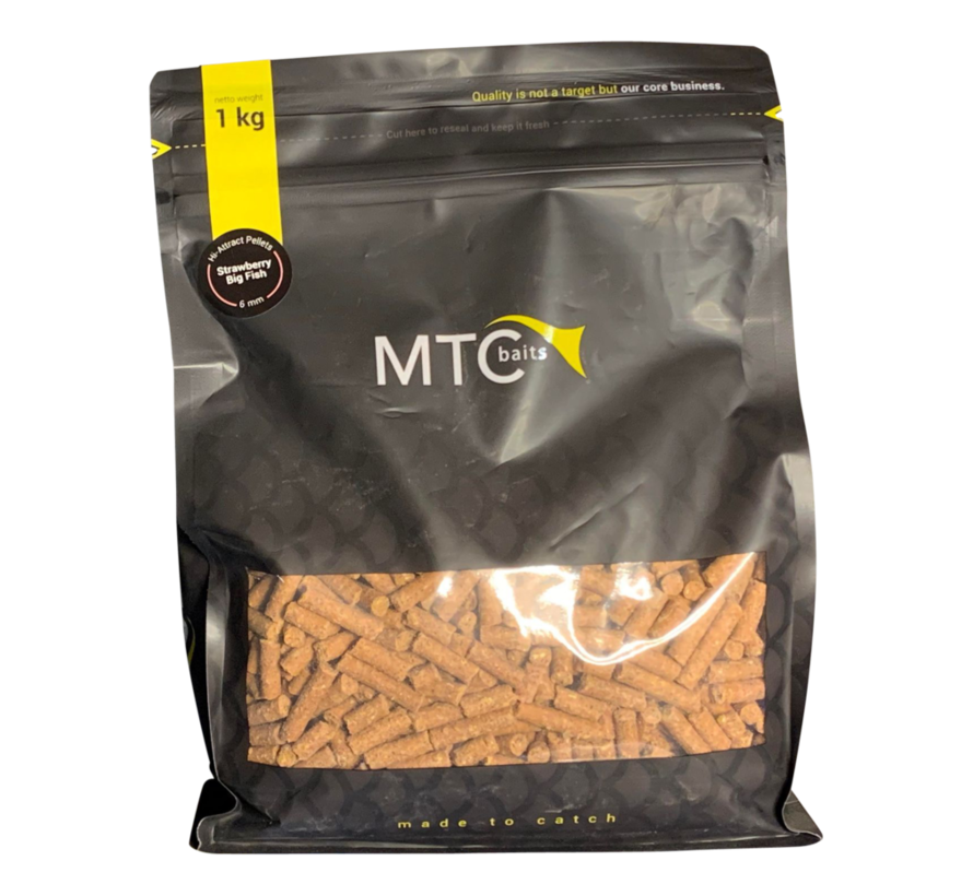 Pellet Hi-Attract Strawberry Big Fish (1kg) (6mm)