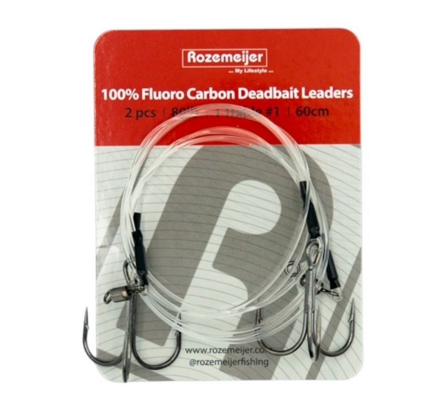 Fluoro Carbon Doodaas Onderlijn Dreg (60cm) (2stuks)