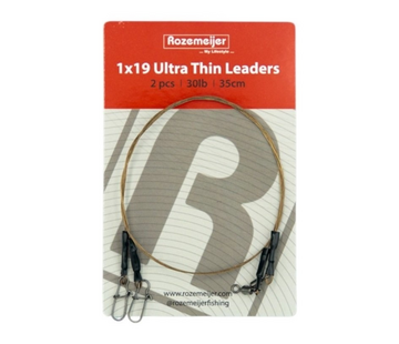 ROZEMEIJER 1x19 Super Dunne Stalen Onderlijn (35cm) (2stuks)