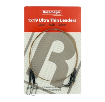 ROZEMEIJER 1x19 Super Dunne Stalen Onderlijn (35cm) (2stuks)