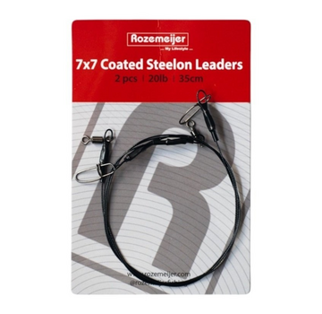 ROZEMEIJER 7x7 Gecoate Stalen Snoek Onderlijn (35cm) (2stuks)