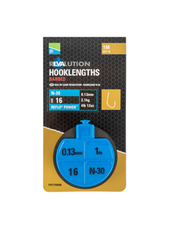 PRESTON Revalution Hooklengths N-30 100cm (10stuks)