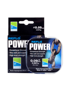 PRESTON Reflo Power - Nylon Witvislijn (100m)