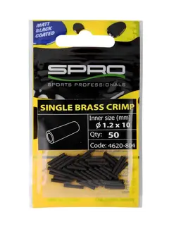 SPRO Matte Black Single BR Crimp (50stuks)