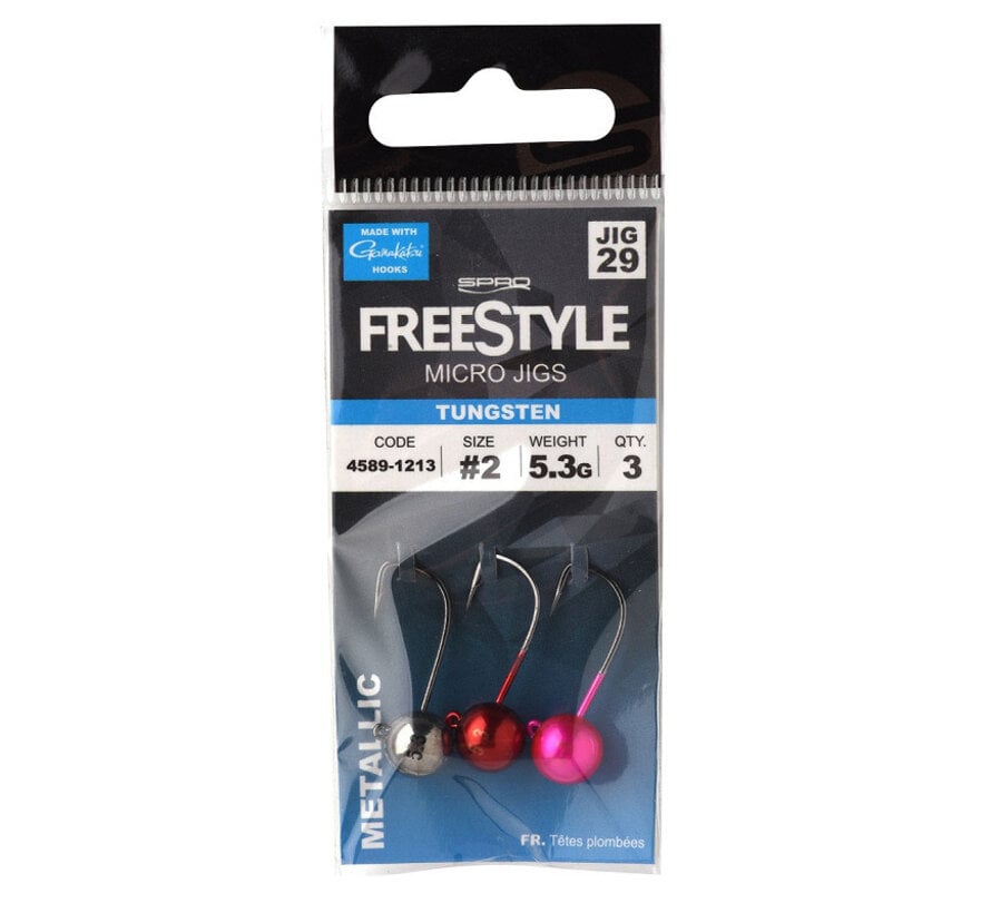 Tungsten Micro Jigs Metallic (3stuks)