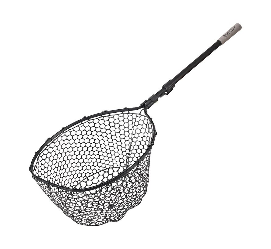 W3 C&R Adjustable Full Rubber Mesh Landing Net