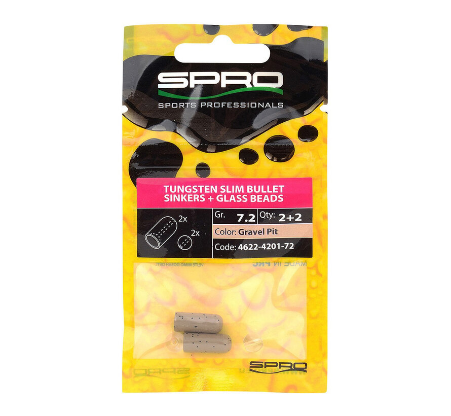 Tungsten Slim Bullet Sinkers Gravel