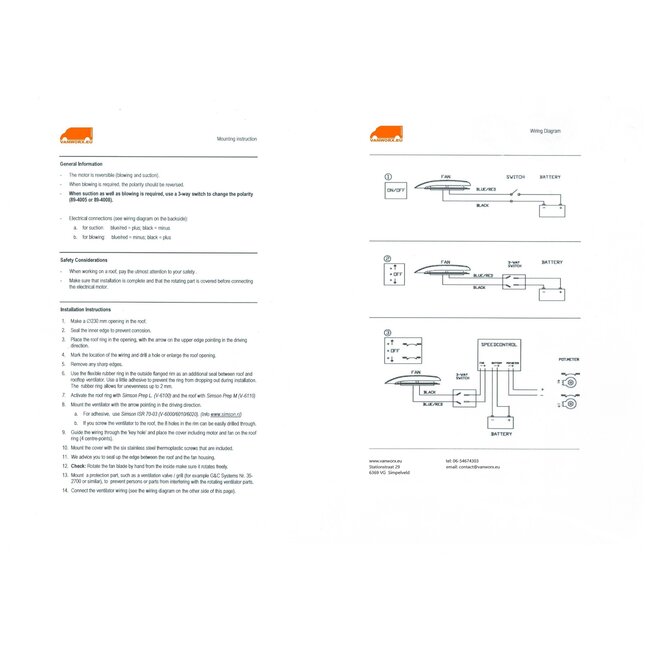 Installationsanleitung Dachventilator Rund