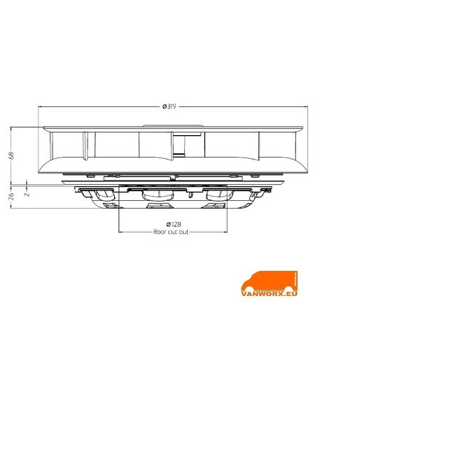 Turbo 2 Mechanische Dakventilator - Optimale Ventilatie voor uw Voertuig*